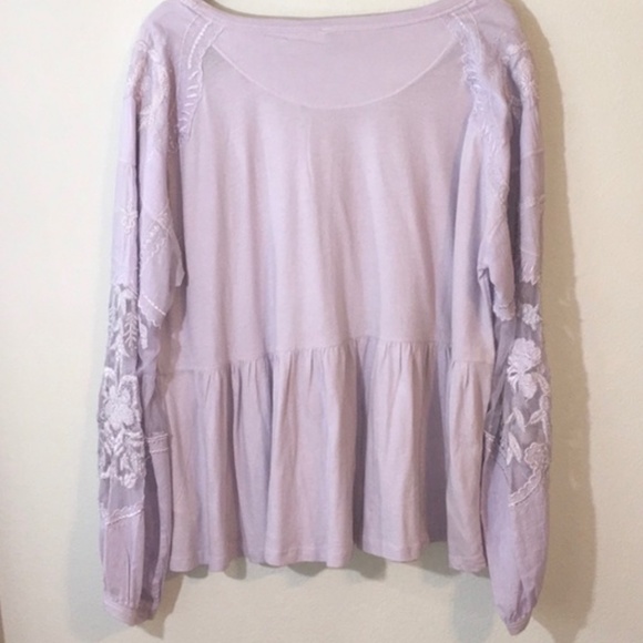Free People Lilac Lace Penny Shirt small - Picture 2 of 9
